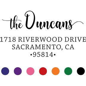 The Duncans Personalized Self-Inking Address Stamp | Envelope Return Address Stamp for Couples and Families | Custom Rubber Address Stamp (Large)