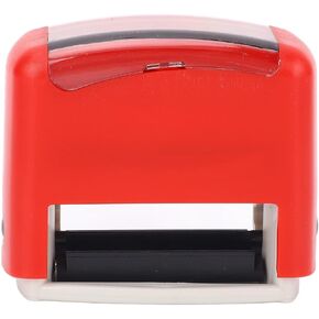 LiebeWH Black Ink Stamper Kit for Office School, Automatic Press Letter Number Symbol Stamper with Clear Imprints, Compact Design for Convenient Use, Red ABSSize 1.5 X 0.55in