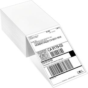 Thermal Shipping Labels 4x6-500 Labels Fan-Fold, Mailing Postage Paper for Thermal Printers, Strong Adhesive, Jam-Free, Compatible with JADENS, Rollo, Munbyn, for Office & Home