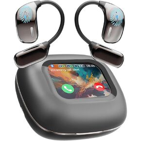 AI Translation Earbuds Real Time 144 Languages, LCD Touch Screen Open Ear Wireless Bluetooth Translator Earbuds, Audifonos Traductores Inglés Español, with APP Translating Device
