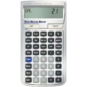 Calculated Industries 8025 Ultra Measure Master Professional Grade U.S. Standard to Metric Conversion Calculator Tool for Engineers, Architects, Builders, Scientists and Students | 60+ Units Built-in, Silver