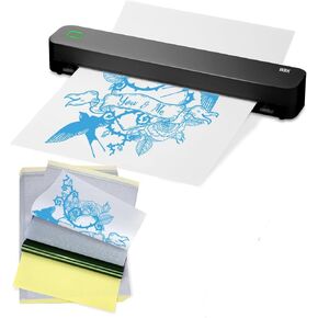Tattoo Stencil Printer,Compatible with Phone/Pc,for Tattoo Beginners&Artists,Portable-Wireless-Bluetooth-Thermal-Inkless Tattoo Printer Machine with 10pcs Tattoo Transfer Paper(Black)