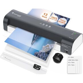 Bonsaii 13 Inch Laminator Machine مع Never Jam Technology ، Machinator Machine 11 × 17 بوصة مع صفائح التصفيح ، وآلة التصفيح للمنزل ، والمكاتب ، ومستلزمات تنظيم الفصول الدراسية - L318 -A