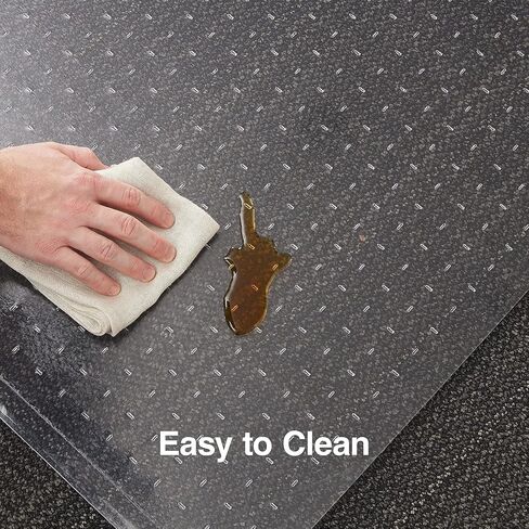 Staples Office Chair Mat, Clear Floor Mats, Flat-Pile Carpets, 48 x 36 Inch, Smooth Glide in Kuwait