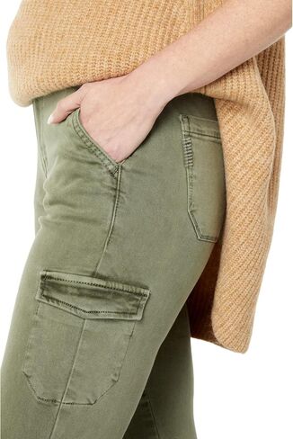 PAIGE Women's Jolie High Rise Slim Pant Ankle Length in Vintage Ivy Green in Saudi Arabia