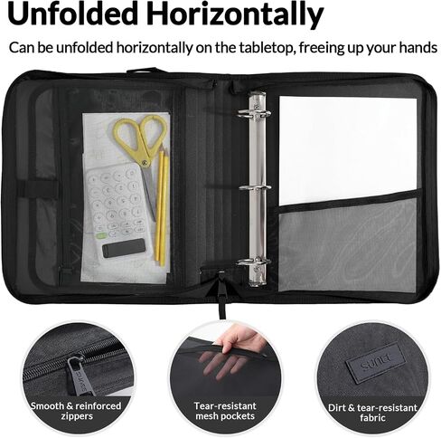 تتضمن حقيبة Sunee Zippered Binder مع مقبض ، وحلقات O-Ring ذات 3 بوصات ، وسعة 500 ورقة ، وملفات Zip Pocket ، ومجلد ملفات متوسعة 5-TAB ، وموثق منظم متعدد الجيبات للمدرسة المتوسطة ، و Pink Lotus in Kuwait
