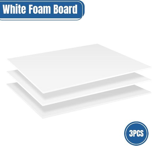 3Pack Bhite Foam Board 24 × 36 × 3/16 بوصة ، لوحة ملصقات لوحات الرغوة 5 مم لمشاريع المدارس الصياغة ويعرض الفنون الخفيفة الخفيفة السهلة لقطع مثالية للعروض التقديمية ، اللافتات in Kuwait