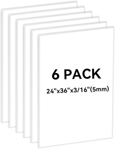 3Pack Bhite Foam Board 24 × 36 × 3/16 بوصة ، لوحة ملصقات لوحات الرغوة 5 مم لمشاريع المدارس الصياغة ويعرض الفنون الخفيفة الخفيفة السهلة لقطع مثالية للعروض التقديمية ، اللافتات in Kuwait