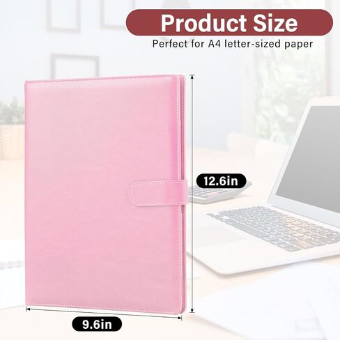 Professional Padfolio, Multi Function Faux Leather Portfolio Binder with Clipboard - Interview Resume Folder, Legal Document, Business Card Holder, for Office, Conference, Interviews (Black) in Saudi Arabia