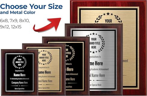 Award Plaques Personalized with Your Text and Title - Engraved Plaque Customized for Employee Appreciation, Recognition, Retirement, Service, Thank You, and more - Custom Awards for Employees, Co-Worker, Friends - Choose Your Size: (10.5x13 Black/Gold) in Saudi Arabia