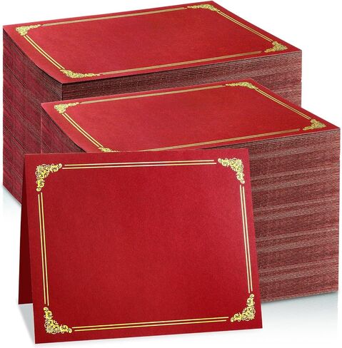 GISGFIM 160PCS شهادات شهادات الدبلوم يغطي شهادات جائزة حدود الذهب أحادية الوجه أغطية الجائزة لحجم الخطاب 8.5x11 شهادات أوراق وثيقة منظم تخزين (Royal Blue) in Saudi Arabia