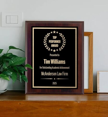 Award Plaques Personalized with Your Text and Title - Engraved Plaque Customized for Employee Appreciation, Recognition, Retirement, Service, Thank You, and more - Custom Awards for Employees, Co-Worker, Friends - Choose Your Size: (10.5x13 Black/Gold) in Saudi Arabia