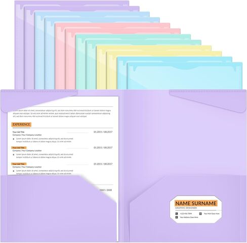 Henoyso 12 حزم المجلدات البلاستيكية مع جيوب أمامية واضحة لثلاثة رنين ، ومجلدات للملفات الثقيلة مع 2 جيوب وفتحة البطاقة لورقة حجم الرسالة للمدرسة والمكتب والمنزل in Saudi Arabia