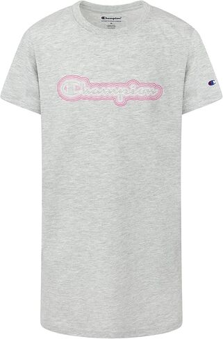 Champion Girl's Graphic Jersey Dress (Big Kids) Pink Candy MD (10-12 Big Kid) in Saudi Arabia