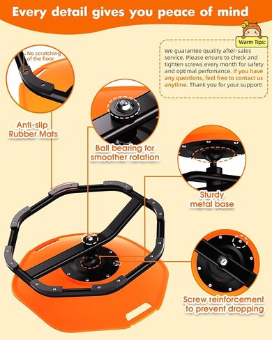 Sensory Spinning Chair with Handles for Autistic Kids, Sensory Toys for Kid with ADHD Autism, Sensory Swivel Chair Sit and Spin Training Body Coordination Autism Sensory Product Toys for Kids in Kuwait