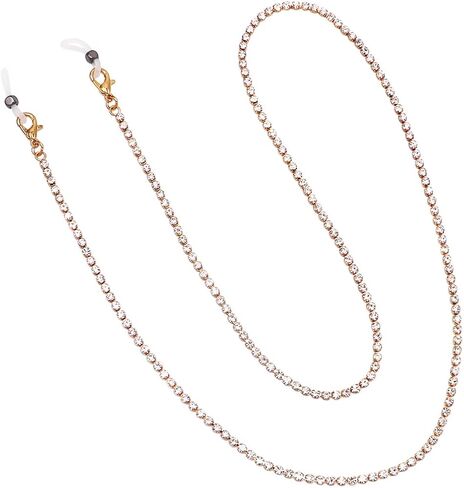 Rosemarie & Jubalee Women's Crystal Rhinestone Strand Necklace Eyeglass Chain Reader Holder Strap, 28.5" in Saudi Arabia