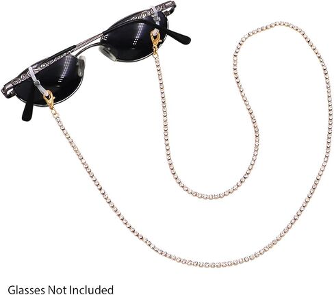 Rosemarie & Jubalee Women's Crystal Rhinestone Strand Necklace Eyeglass Chain Reader Holder Strap, 28.5" in Saudi Arabia