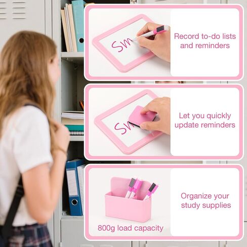 مجموعة ملحقات الخزانة Moko ، 5 من 1 إلى المدارس المدرسية تشمل College Essentials لوحة الأكريليك المغناطيسي ، مرآة الخزانة ، حامل العلامات ، أقلام العلامات ومغناطيس الخزانة ، شكل القلب in Saudi Arabia