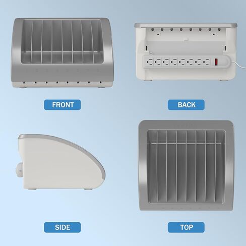 POCHAR 8-Device Universal Charging Station for Laptops & Chromebooks – Classroom Organization for iPads, Tablets & More, Ideal for Schools & Offices in Saudi Arabia