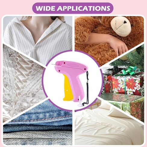Stitch Gun for Clothes, Stitchy Quick Clothing Fixer, Micro Tagging Gun for Clothing, Mini Sticky Sewing Gun, Stichy Fix Gun, Includes 6 Needles, 1 Scissors, 2000 Black & 2000 White Fasteners in Kuwait