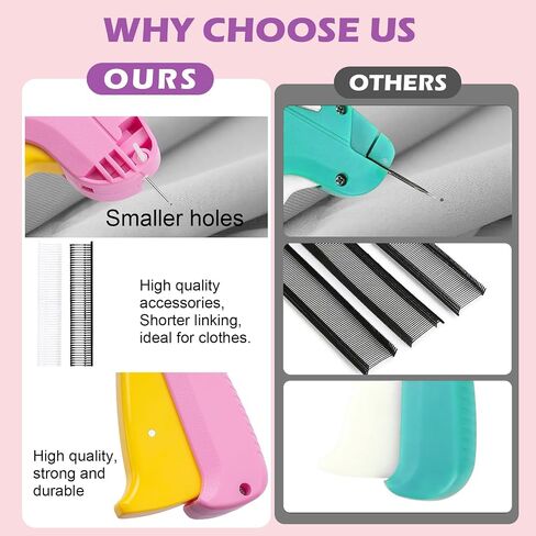 Stitch Gun for Clothes, Stitchy Quick Clothing Fixer, Micro Tagging Gun for Clothing, Mini Sticky Sewing Gun, Stichy Fix Gun, Includes 6 Needles, 1 Scissors, 2000 Black & 2000 White Fasteners in Kuwait