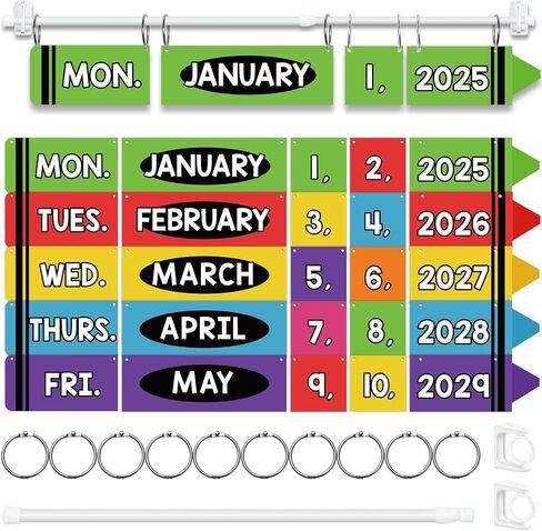 73PCS Classroom Flip Calendar Bulletin Board With Holder for Teacher Classroom ، Flip Flip Calendar تشمل بطاقات أسبوع لمدة أسبوع لمستلزمات المعلمين ما قبل المدرسة اللوازم المدرسية in Kuwait