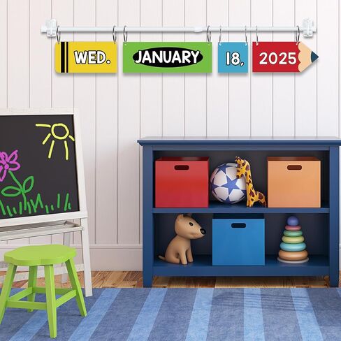 73PCS Classroom Flip Calendar Bulletin Board With Holder for Teacher Classroom ، Flip Flip Calendar تشمل بطاقات أسبوع لمدة أسبوع لمستلزمات المعلمين ما قبل المدرسة اللوازم المدرسية in Kuwait