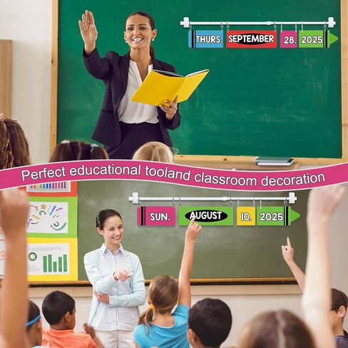 73PCS Classroom Flip Calendar Bulletin Board With Holder for Teacher Classroom ، Flip Flip Calendar تشمل بطاقات أسبوع لمدة أسبوع لمستلزمات المعلمين ما قبل المدرسة اللوازم المدرسية in Kuwait
