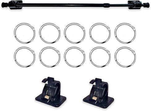 Flip Calendar Rod Adjustable Flip Calendar Holder 16-28 inches Classroom Flip Calendar Chart Rod Calendar Date Cards Holder with 10 Pieces Loose Leaf Rings Binder Rings for Classroom Whiteboard in Kuwait