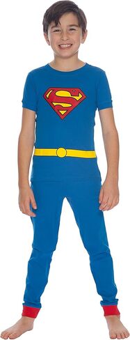 DC Comics Boys' Cast of Characters Pajama Set, Blue, 3T in Kuwait