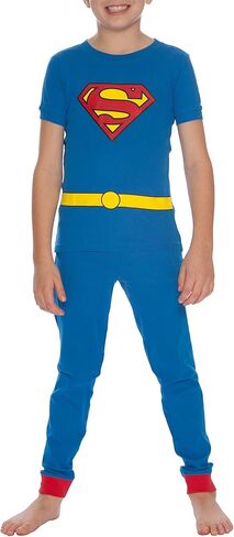 DC Comics Boys' Cast of Characters Pajama Set, Blue, 3T in Kuwait
