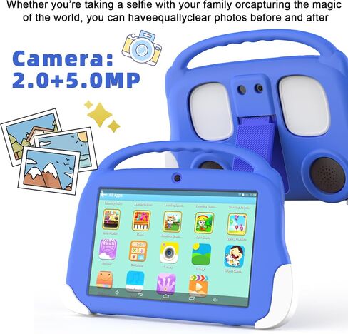 Kids Tablet 7 inch Toddler Tablet Android Tablet for Kids 4GB RAM 32GB ROM Tablets IPS Touch Screen, Iwawa & Parent Control kid Tablet WiFi Dual Camera, Shockproof Case. in Saudi Arabia