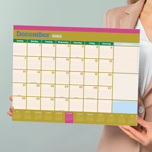 TF Publishing July 2026 - June 2027 Large Art Poster Wall Calendar with Premium Paper Tear-Off Sheets - 12 Month Academic Year Desk or Hanging Office Calendar for Schedules - 17 in x 22 in in Kuwait