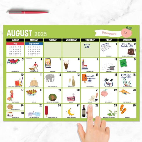TF Publishing July 2026 - June 2027 Large Art Poster Wall Calendar with Premium Paper Tear-Off Sheets - 12 Month Academic Year Desk or Hanging Office Calendar for Schedules - 17 in x 22 in in Kuwait