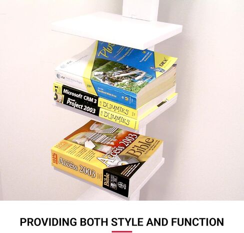Proman Products WM16568 العمود الفقري ، رف الكتب للمساحات الصغيرة ، الرفوف الدائمة (أبيض) ، 15 "W × 15" D x 67 "H in Kuwait