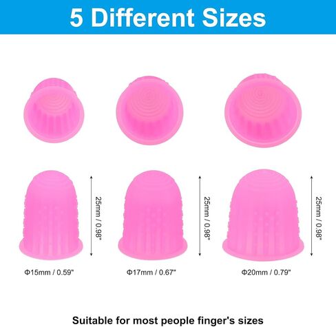 Patikil Rubber Finger Tips ، 30 حزمة سيليكون إبهام أصابع الإصبع ، تُسرة أصابع الإصبع ، تغطي منصات الحراسة قبضة كشقة لخياطة المكتب ، والحجم الصغير الوردي in Kuwait