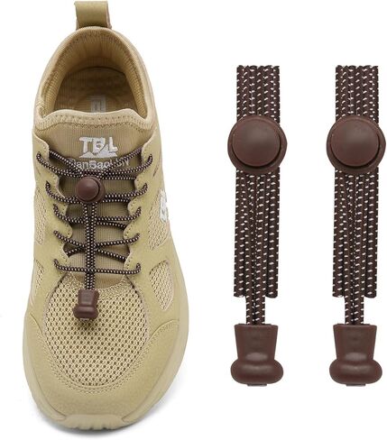 UGY Elastic No Tie Shoe Laces - Gold Yellow | Strong Lock, Speed Shoestrings, Adjustable Elastic Sneaker Strings in Kuwait