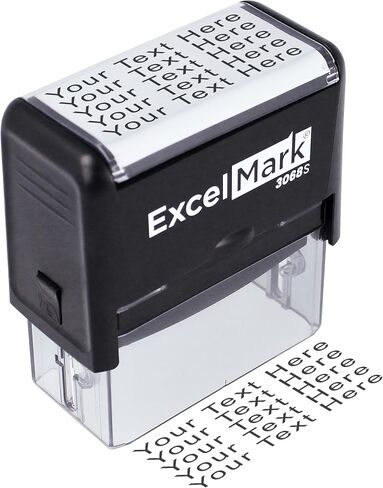 ExcelMark Custom Rubber Stamp – Clean & Easy Stamping – Personalized Self-Inking Stamp (Medium) in Kuwait