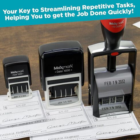 MaxMark 2000 Dater Self Inking Date Stamp - Black in Saudi Arabia