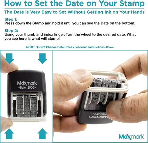 MaxMark 2000 Dater Self Inking Date Stamp - Black in Saudi Arabia