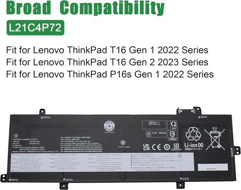 L20M4P71 SB10T83216 5B10W13973 Laptop Battery Replacement for Lenovo ThinkPad X1 Carbon 9th 10th 11th Gen X1 Yoga 6th 7th 8th Gen Series L20C4P71 SB10T83217 L20D4P71 L20L4P71 15.44V 57Wh in Saudi Arabia