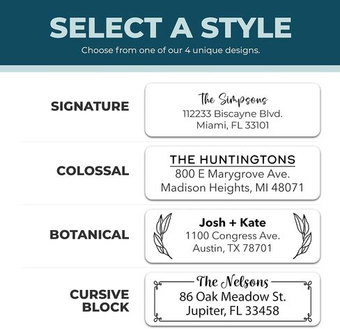 Personalized Return Address Labels - Custom Address Stickers on Sheets (50-1000 Labels) (Black and White) in Saudi Arabia