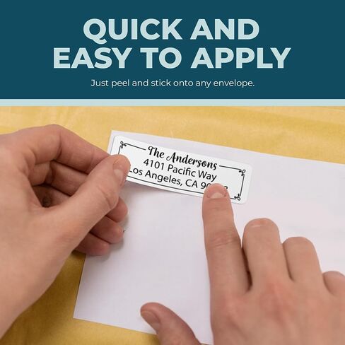 Personalized Return Address Labels - Custom Address Stickers on Sheets (50-1000 Labels) (Black and White) in Saudi Arabia