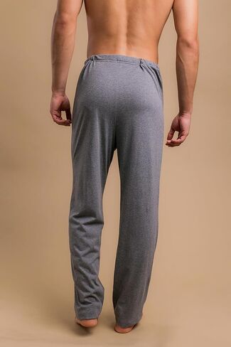 Cottonique Men's Latex-Free Drawstring Lounge Pants Made from 100% Organic Cotton (Black) in Kuwait