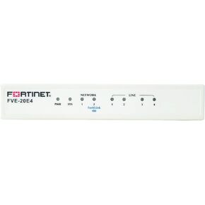 Fortinet Fve-20E4 Fortivoiceenterprise Gateway 20E4, 2x10/100 Ports, 4Xfxo, 8GB Storage, 20 Extensions, 3 Voip Trunks