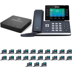 Business Phone System 'Mission Machines' Y300: Includes Yealink T54W Phones + 'Mission Machines' Server + Free 1 Year of 'Mission Machines' Phone Service (6 Phone Bundle)