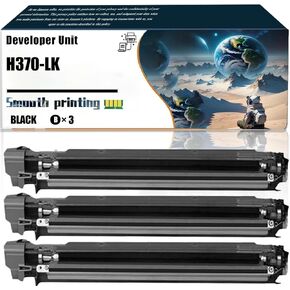 Replacement Parts Developer Unit H370-LK Compatible with Toshiba E Studio 2000AC 2010AC 2500AC 2510AC Printers, Contains Chip and Clear Printing (1 Pack Black)