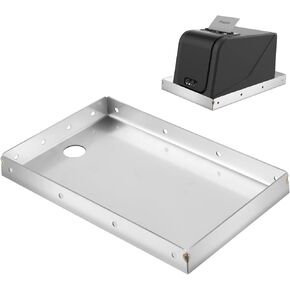 Shimeyao 304 Stainless Steel Printer Tray 10.24 x 6.5 Inch POS KDS Printers Shelf Thermal Printer Stand Mounts to Wall or Shelf Edge, Silver, 4 Mounting Holes Each Side(1 Pack)