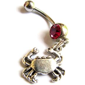 Red Crab Belly Button Navel Ring in Saudi Arabia