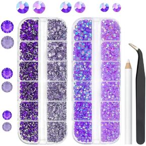 Red Jelly Resin Rhinestones for Crafting 3mm 4mm 5mm Flatback Hot Pink Siam Red AB Stones Non-Hotfix Gems Diamonds Crystals Charms Supplies for Nails Face Eyes Makeup Tumblers Bottles Crafts